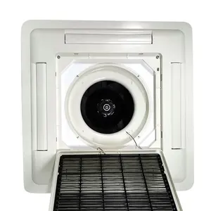 Ventilador de techo Cfm 1400, máquina de bobinado de bobina tipo Cassette, Unidad de bobina de aire acondicionado para habitación