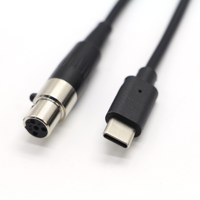 OEM/ODM Type C Male to 4Pin Mini XLR Female Power Cable 3A 5A PD Charging for Wireless Mic Camera Audio Monitor