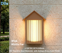 Lumière murale LED solaire extérieure IP44 1W 2W en acier inoxydable 201 avec diffuseur en verre, étanche, garantie 3 ans