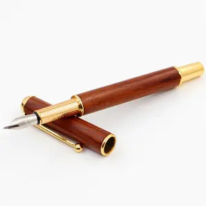 उच्च गुणवत्ता व्यापार उपहार कस्टम लोगो शीशम साइन रोलर फाउंटेन पेन