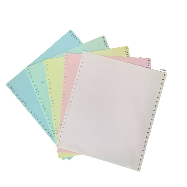 9-1/2 X 11 Inches Carbonless Continuous Forms NCR  Paper for Dot Matrix Printer Multiple Ples White/Pink/Yellow/blue/green