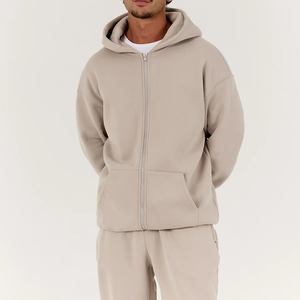 <span class=keywords><strong>Felpa</strong></span> con Cappuccio Oversize da <span class=keywords><strong>Uomo</strong></span> Personalizzata di Alta Qualità, Zip Frontale, Lavorazione a Maglia, Eco-Friendly, 350GSM, Invernale, in Poliestere/Cotone - Product Image 1