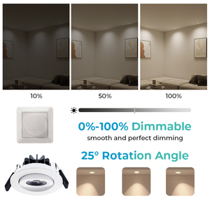 IP44 foco ajustable carcasa cocina CCT impermeable abajo luz <span class=keywords><strong>8W</strong></span> regulable COB empotrada LED luz de techo LED Downlight - Product Image 3