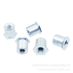 Écrous à riveter hexagonaux NOMOSION M3 en acier galvanisé zingué SO-M3-6 pour assemblage métallique - Product Image 4