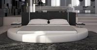 Dernière en similicuir italien traîneau lit design mobilier C026
