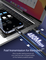 Câble de charge rapide USB-A vers USB-C LDNIO LS242Q 100W, prix usine, arrêt automatique, lumière respirante, câble de données tressé pour téléphone