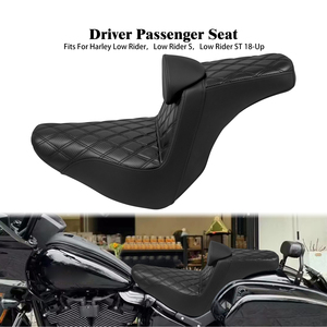 HCMOTORKU Motorfiets 2-Persoons Zadel met Rugleuning Kussen voor Harley Softail Low Rider FXLRST Sport Glide 18-Up - Product Image 6