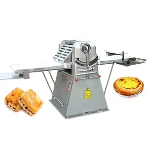 Otomatik ekmek phyllo puf pasta laminlaminde masa de panaderia 30 kg rulo mini küçük yufka açma makinesi düzleştirmek makinesi fiyat