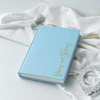 Logo personnalisé de haute qualité imprimé taille B5 avec Journal de planification de couverture en cuir PU bleu