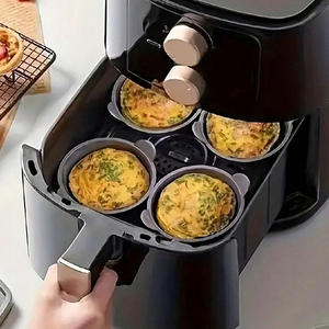Premium Food Grade Easy Release Nonstick <b>Silicone</b> Egg Cake Mould Cups Air Fryer <b>Baking</b> Ramekins - Product Image 5