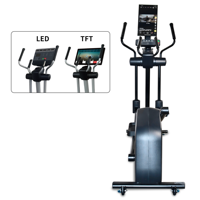 Machine de fitness professionnelle pour salle de sport, cross-trainer, elliptique avec écran miroir rotatif