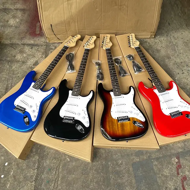 High end L-G1-ST SMIGER cheap price custom st electric guitar 22 frets Strat guitar set with amplifier