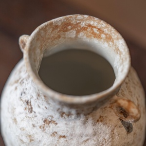 Vintage Ceramic Decorative Vase <strong>Pottery</strong> Rustic <strong>Cottage</strong> Vase Home Decor White Vase Suitable for Dining Table Living Room Bathroom - Product Image 5