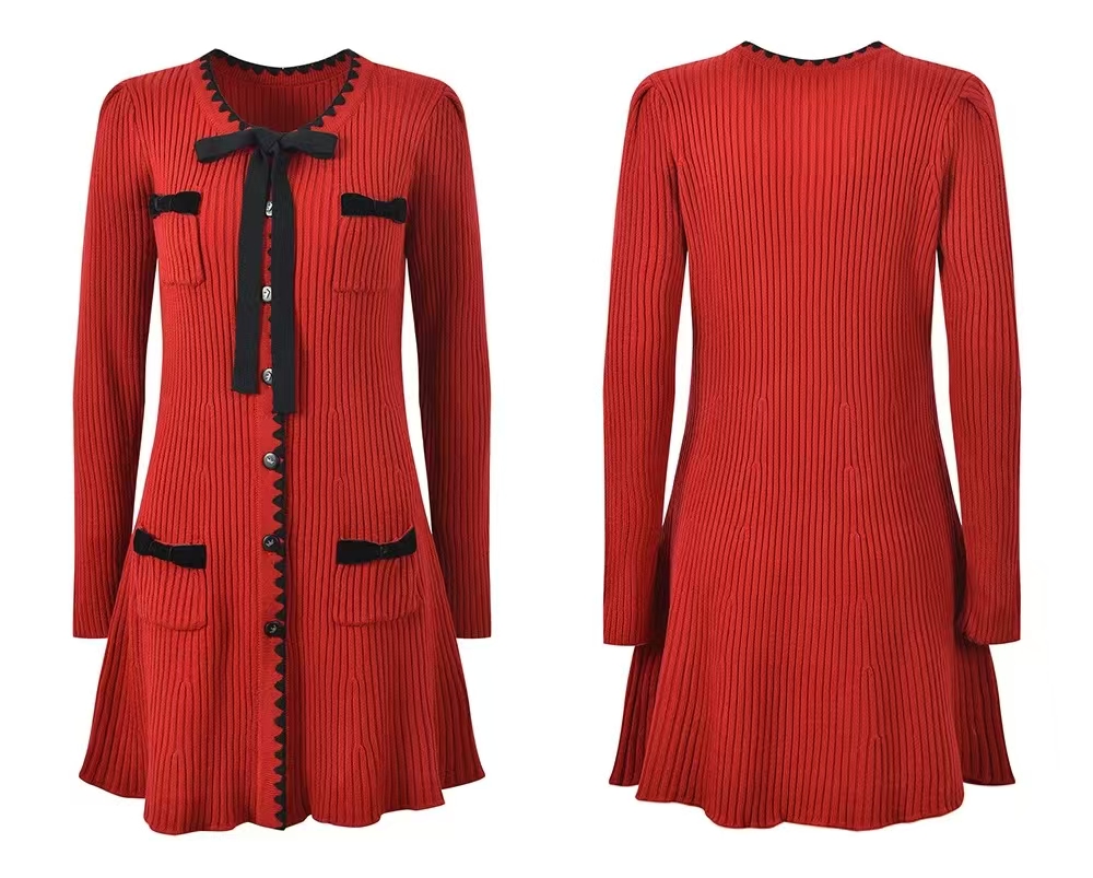 chinese dress ladies Jluxlabel | Beige Daria Sweater Knit Dress | Size XXL main image 1
