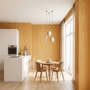 Papel Tapiz de Madera sin Costuras de 2.85m de Ancho, Longitud Personalizada, Tela de Pared Impermeable No Tejida para Sala de Estar, Dormitorio, Pared Decorativa - Product Image 1