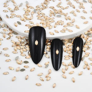 OLeeya Vente en gros 1440 pièces Strass ultra-brillants pour nail art, forme œil de cheval, 2*4mm, mini pierres plates, gemmes 3D pour décoration d'ongles - Product Image 5