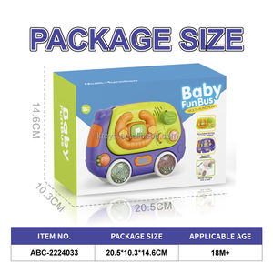 Jouet musical multifonctionnel en plastique à manivelle pour bébé, bus de dessin animé éducatif pour l'éveil des enfants, Lucky Toys - Product Image 4