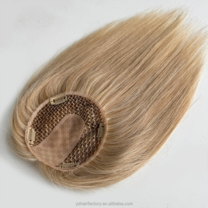 Toppers de Cabello Virgen Europeo con Base de Malla Fina, Aspecto Natural, con Raíz Ombré y Reflejos Rubios para Mujer - Product Image 6