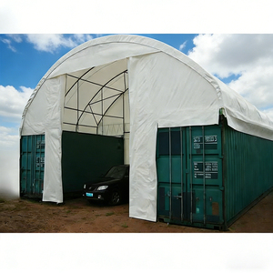 Abri de jardin en conteneur, structure en acier, abri étanche, garage, unité de stockage, design industriel, auvent pour conteneur maritime de 40 pieds - Product Image 1