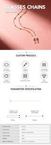 Chaîne de <span class=keywords><strong>lunettes</strong></span> <span class=keywords><strong>tendance</strong></span> en métal pour femmes, <span class=keywords><strong>cordon</strong></span> de <span class=keywords><strong>lunettes</strong></span> anti-transpiration, prix de gros, référence WH017 - Product Image 6