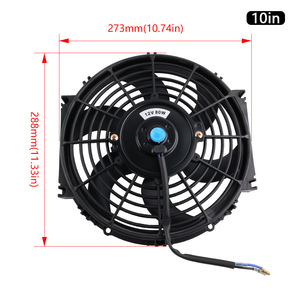 พัดลมระบายความร้อนในรถยนต์ 12 นิ้ว 12V 80W พัดลมคอนเดนเซอร์สำหรับอุปกรณ์ทำความเย็น ปรับปรุงอัพเกรด วัสดุ ABS - Product Image 2