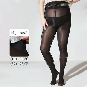 Collants pour femmes en gros, collants plus XL/XXL, couleur <span class=keywords><strong>chair</strong></span>, transparents, sexy, sans couture, fins, tricotés - Product Image 4