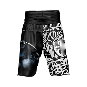 Short MMA BJJ Jiu Jitsu pour Homme Grande Taille Adulte Imprimé par Transfert Thermique Spandex/Polyester Taille Mi-Haute Élastique Ergonomique Avant/Arrière - Product Image 2