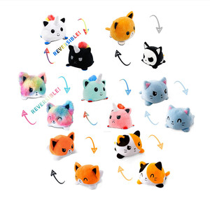 Sevimli Flip kedi köpek peluş oyuncak 15cm geri dönüşümlü renk Flip Unicorn çizgi film bebeği peluş oyuncak s - Product Image 1