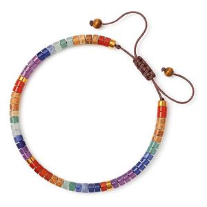 Bracciale da 7 Chakra con carta di significato piccolo braccialetto di cristallo di pietra naturale che guarisce ansia energico ed emotivo Chakra per le donne - Product Image 5