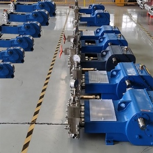 ปั๊มลูกสูบแบบทริปเปิลแรงดันสูงพิเศษ 15000psi 1000 บาร์ สำหรับงานทำความสะอาดอุตสาหกรรมหนัก  มอเตอร์ 90 กิโลวัตต์ อัตราการไหล 70 ลิตร/นาที แรงดัน 10000psi 40-110 ลิตร/นาที - Product Image 6