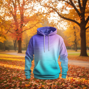 Sweat à capuche Flexora Sports Goods, coupe classique, 100 % polyester, imprimé en relief, sweat à capuche pour homme avec poche, design automne - Product Image 2