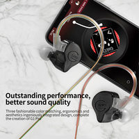 GK Ipro Voces de alta definición Diseño de cable desmontable en monitores de oído Auriculares HiFi Monitor Auriculares dinámicos Auriculares