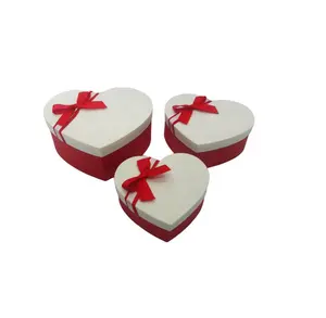 Tùy Chỉnh Ngày Valentine Hình Trái Tim Sô Cô La Tông Bao Bì Hộp Set Với Bow Gift Paper Box