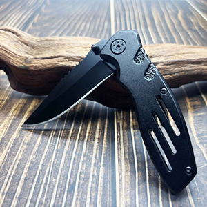 Couteau de survie de <span class=keywords><strong>camping</strong></span> en plein air Black Warrior avec manche en aluminium, couteau pliant tactique multifonctionnel portable - Product Image 4