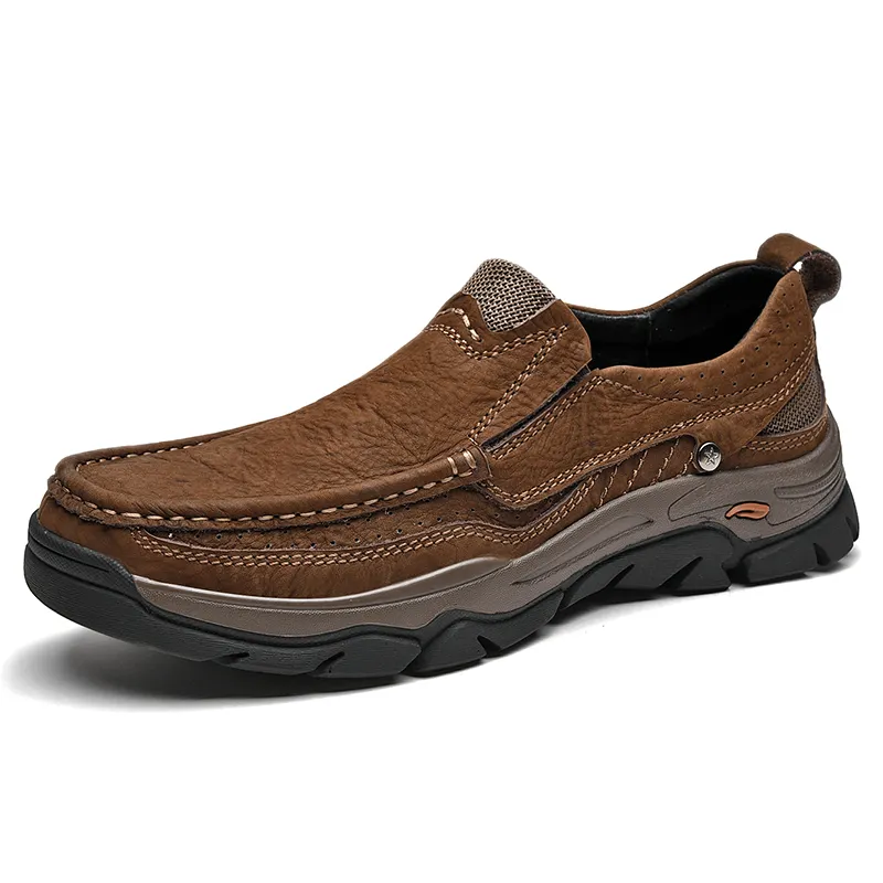 Customize Outdoor Sport Anti Slip Shoes Breathable Climbing Hiking Trekking Slip on Walking Men Shoes