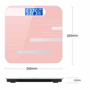 เครื่องชั่งน้ำหนักดิจิตอลอัจฉริยะ จอแสดงผล LCD ทรงสี่เหลี่ยมขนาด 260 มม. พร้อมการวัดอุณหภูมิ การชาร์จ USB การวัดน้ำหนัก - Product Image 1