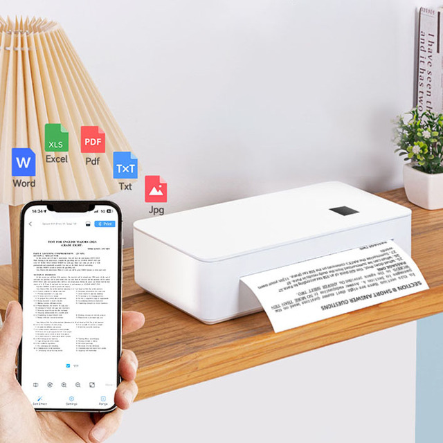 300DPI HD 8inch Portable Thermal Paper Printing Machine Business Contract Wireless Handheld A4  Thermal Printer