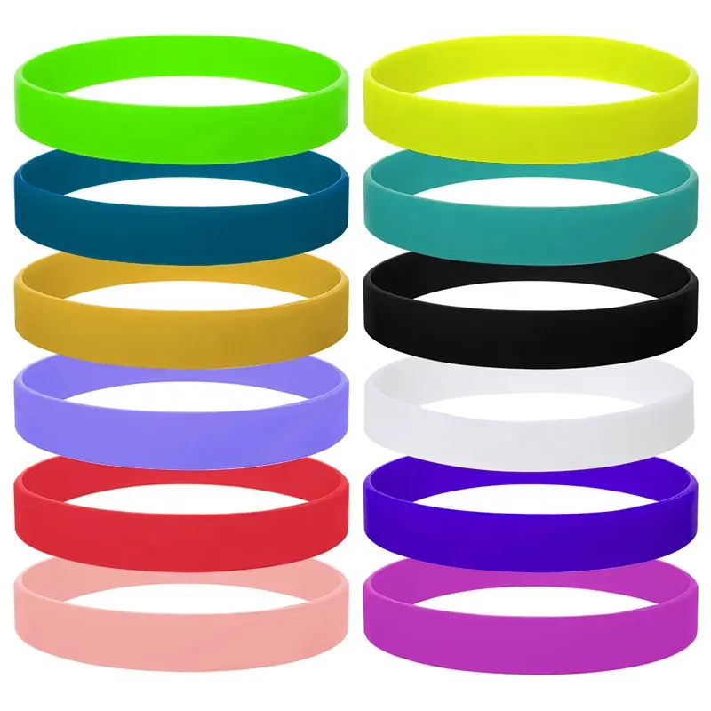 Eco-friendly Printed Custom Silicone Wristband Rubber Bracelet Wrist Band Motivational wristbands with logo custom for hand