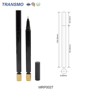 2025 New Arrivals Custom <b>Black</b> Empty Plastic Cylinder Eyeliner Packaging Bottle Logo Printed <b>Eyebrow</b> Pen Tube Cosmetics - Product Image 2