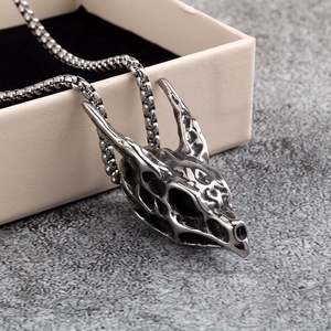 สร้อยคอจี้หัวมังกรสแตนเลส สไตล์พังก์ ยูนิเซ็กส์ รูปทรงสัตว์ 3 มิติ ดีไซน์เรขาคณิต แฟชั่นเครื่องประดับแบบอสมมาตร - Product Image 2