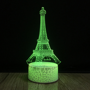 Lampu Malam <span class=keywords><strong>3D</strong></span> Lampu Meja Ilusi Menara <span class=keywords><strong>Eiffel</strong></span> Lampu USB Lampu Malam Rumah Pintar Lampu Berubah 7 Warna - Product Image 6