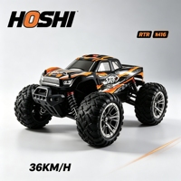HOSHI Camion monstre RC 4x4 tout-terrain haute vitesse à 4 canaux, échelle 1/16, N416, télécommande 100m, 36KM/H, chargeur, batterie 7.4V