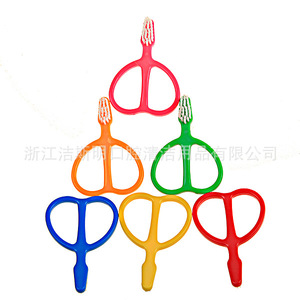 Cepillo de dientes infantil con cerdas suaves en forma de tijera, colorido, limpieza manual para niños - Product Image 1
