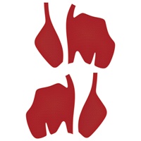 PlayVital Design à deux parties Rouge Antidérapant Absorbant la transpiration Prise en main premium pour manette PS5