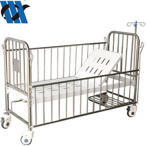 BDB01 однофункциональная педиатрическая кровать из нержавеющей стали с каркасом для детской больничной медицинской койки - Product Image 3
