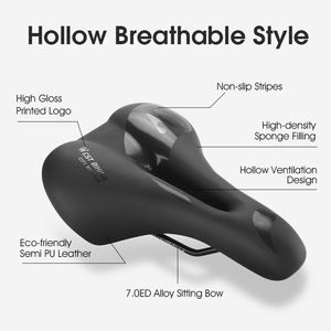 WEST BIKING siège en <span class=keywords><strong>cuir</strong></span> Pu absorbant les bosses profondes confortables et personnalisées en gros <span class=keywords><strong>selle</strong></span> <span class=keywords><strong>de</strong></span> vélo <span class=keywords><strong>de</strong></span> VTT <span class=keywords><strong>vintage</strong></span> - Product Image 2