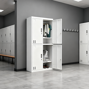 Armoire en acier moderne Bo Jiao, placard, armoire à 4 portes, montage facile pour appartement, meubles de maison, salle de sport, école, centre commercial - Product Image 2