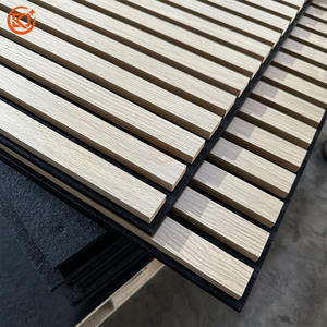 Moderno 600x600mm <span class=keywords><strong>madera</strong></span> <span class=keywords><strong>de</strong></span> nogal MDF Panel acústico listón cuadrado rectángulo decoración Interior pared techo sonido diseño gráfico - Product Image 5