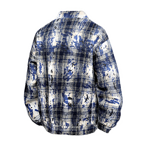 Chemise à carreaux personnalisée avec logo pour hommes et femmes, nouvelle collection printemps-automne, chemise à manches longues pour jeunes, veste à carreaux tendance - Product Image 4