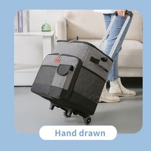 Sac isotherme à roulettes personnalisé avec logo, idéal pour la livraison de repas, de vin et de pique-niques, en toile imperméable – Vente en gros usine - Product Image 3
